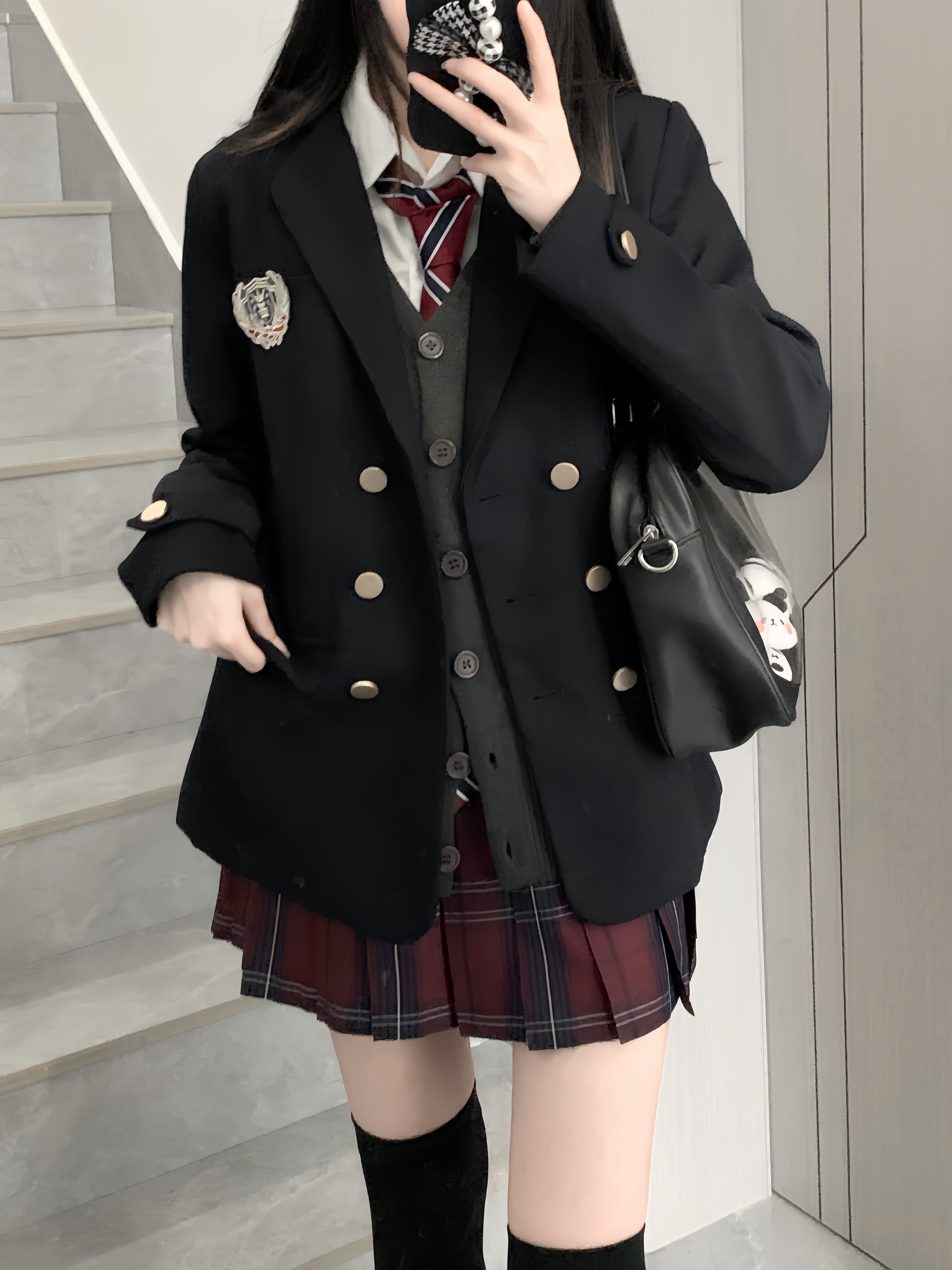学園ドラマスタイル　ダブル金釦ブレザー