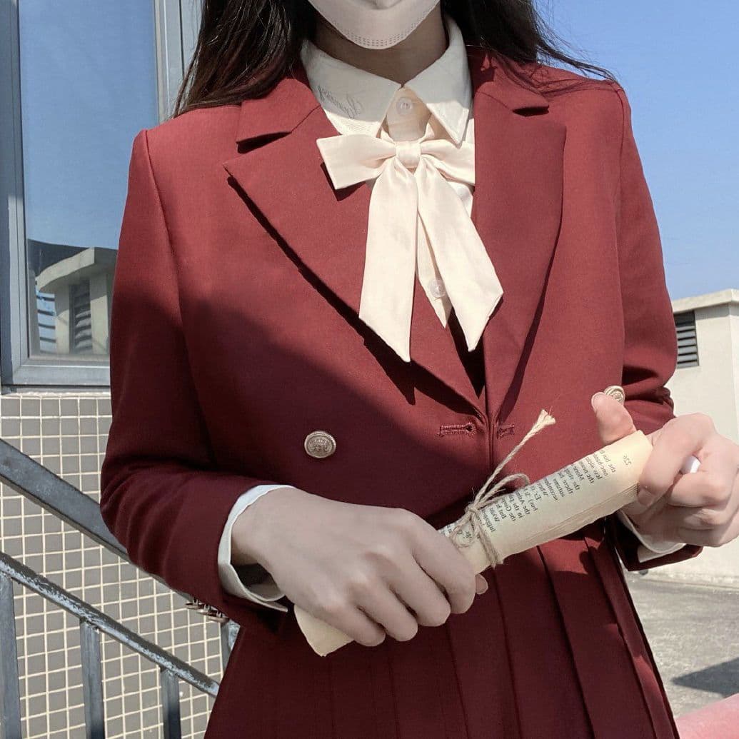 制服コスプレ 学生風レトロ制服ブレザーセット
