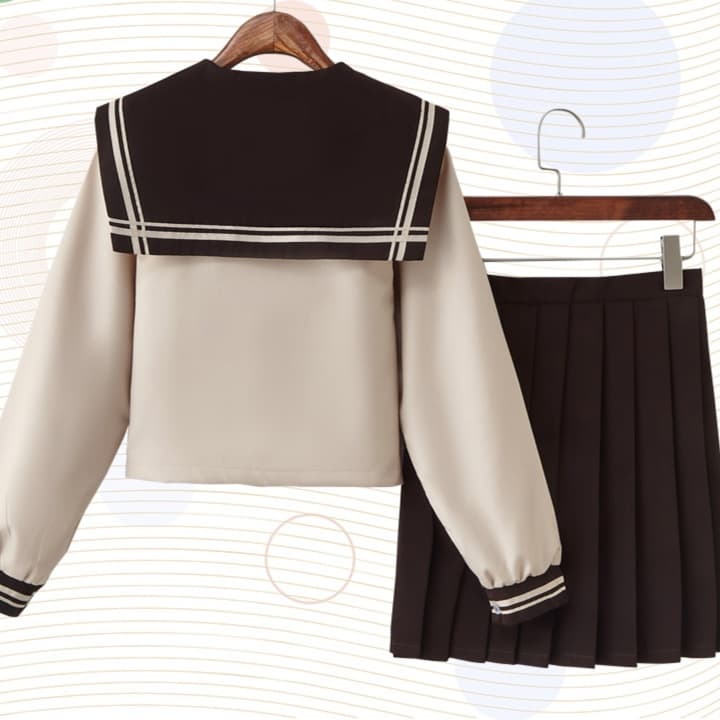 セレブ学校風　清楚系セーラー服セット