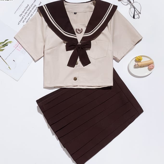 セレブ学校風　清楚系セーラー服セット