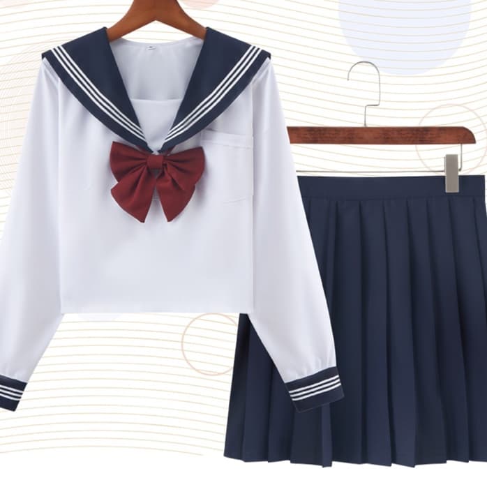 伝統風　清楚系セーラー服セット