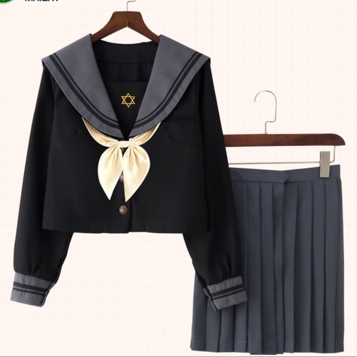 ブラック×六芒星模様　セーラー服セット