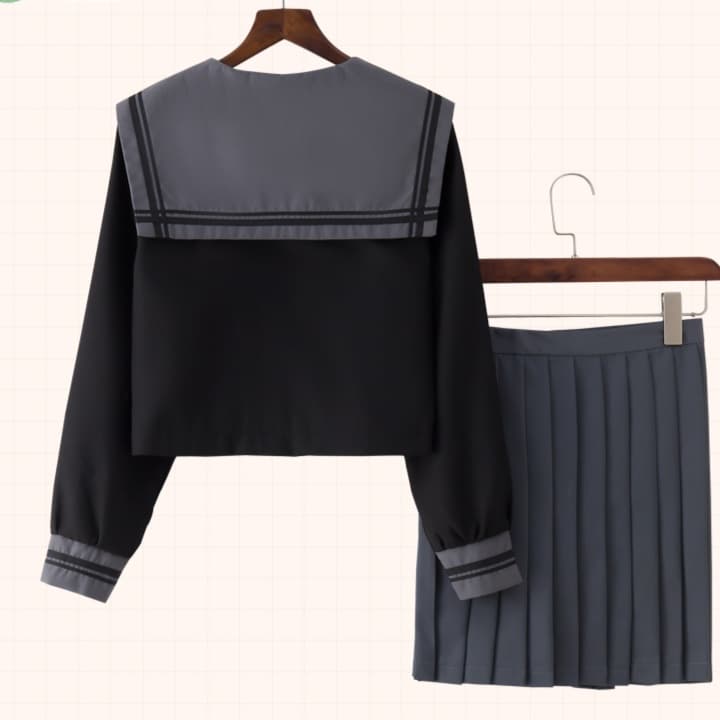 ブラック×六芒星模様　セーラー服セット