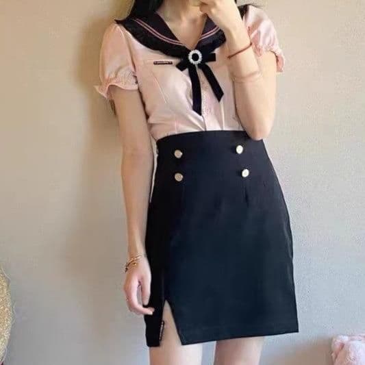 【韓国風】プリティーセーラー服コスチューム 上下セット