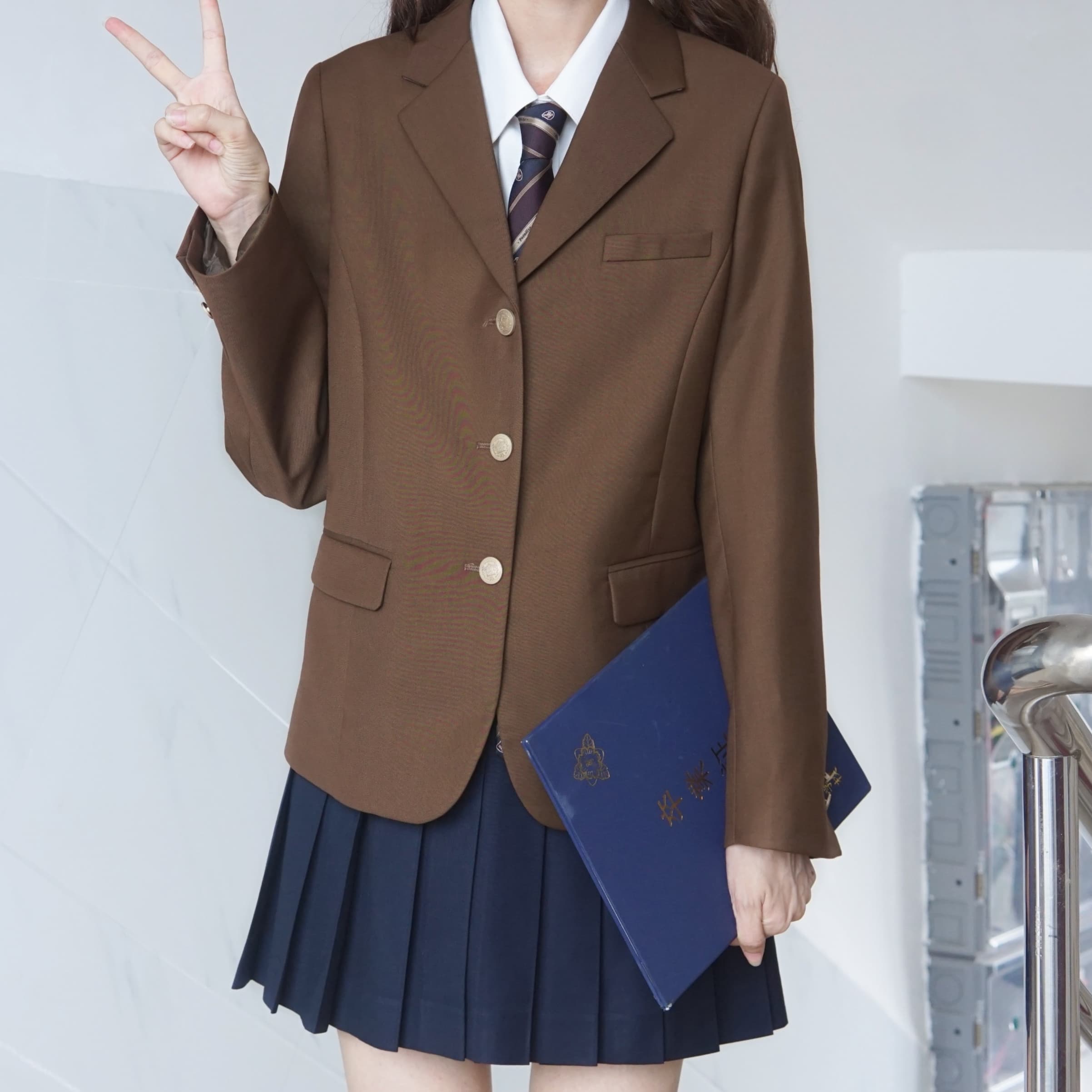 制服コスプレ 学園風ブレザー 金ボタン制服上着