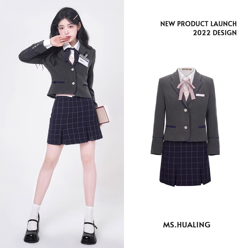 学生風　上品ブレザー制服上下セット
