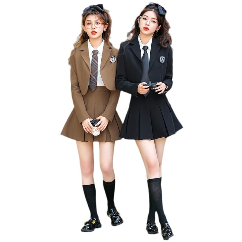 学園風リボン付きブレザー制服セット