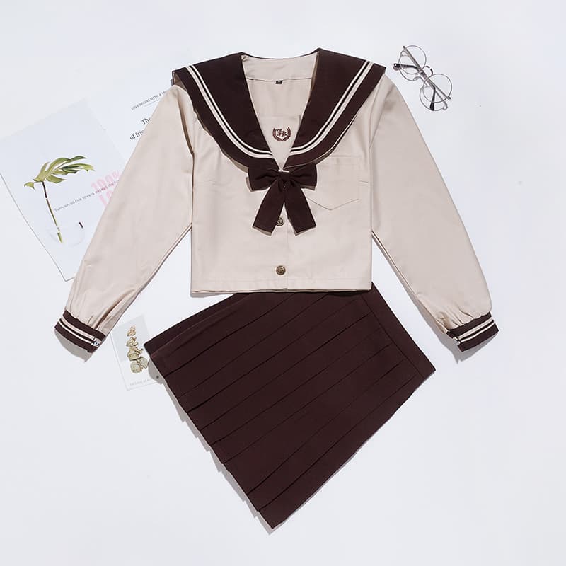 セレブ学校風　清楚系セーラー服セット