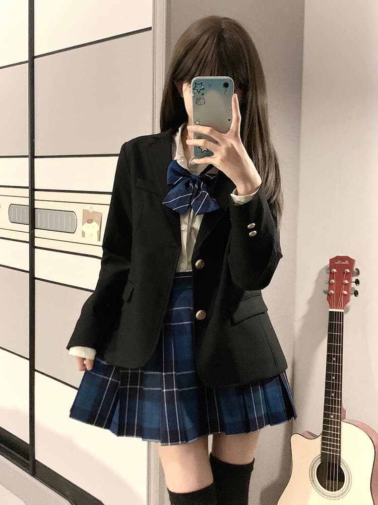 【定番】学園風　ゴールドボタン　ブレザー制服