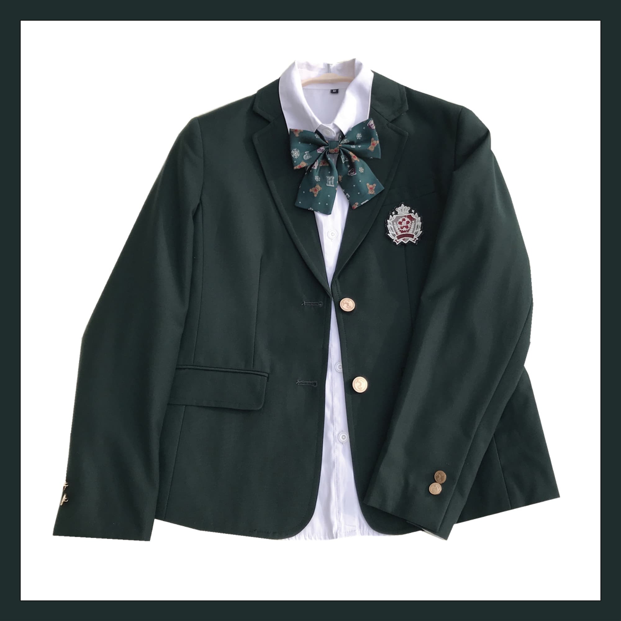 学園風エンブレム付きブレザー