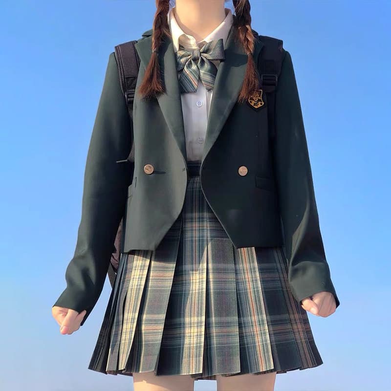 制服コスプレ 制服コスプレ 格子柄プリーツスカート制服セット