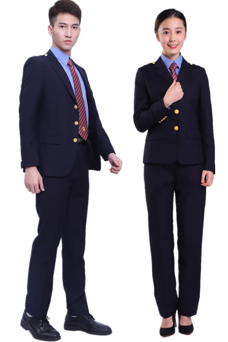制服コスプレ 正統派デザイン 金ボタン付き制服ブレザー
