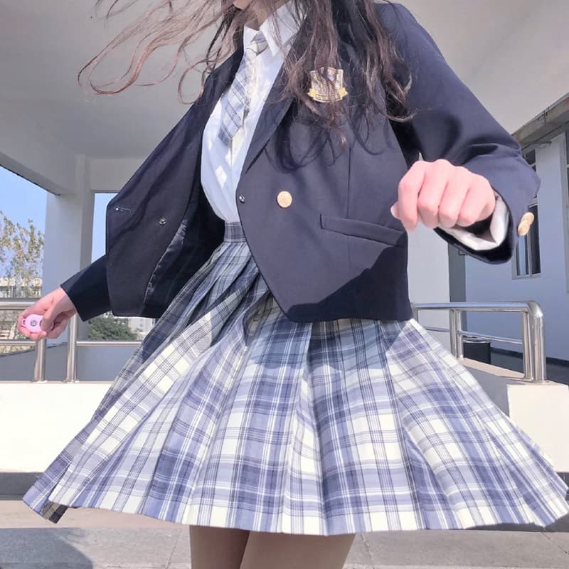 制服コスプレ 制服コスプレ 格式高校風チェックプリーツセット