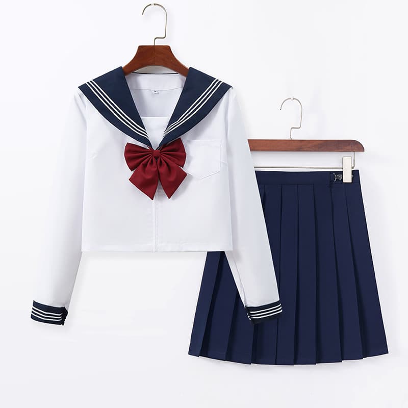 制服コスプレ 伝統的な学生風セーラー服上下セット