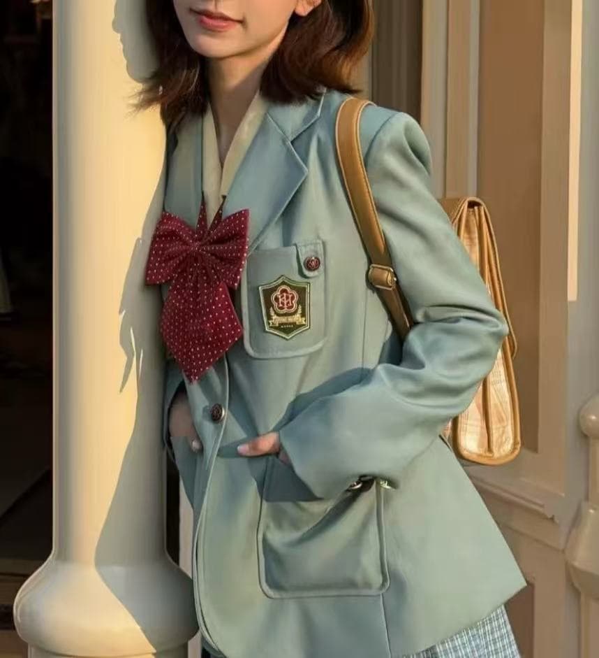 ブルージャケット赤リボン　制服ブレザー