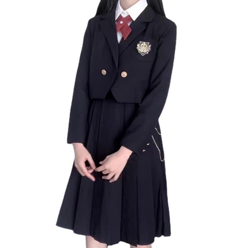【王室風】お嬢様学園系　ショート丈ブレザー×ロングスカート　制服セット