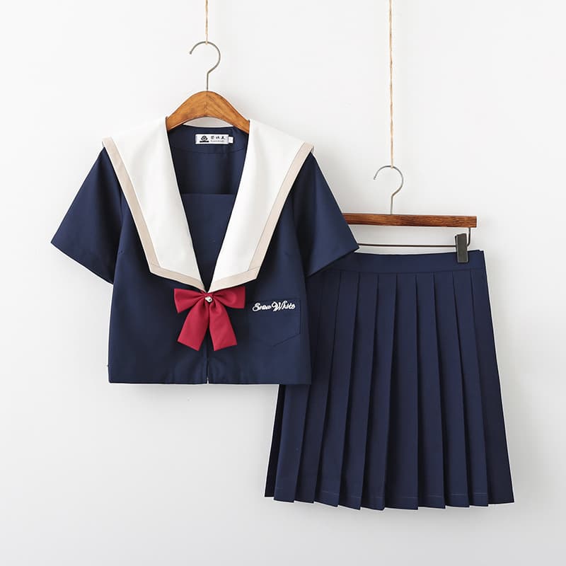 夏用　半袖 清純派セーラー学生服セット
