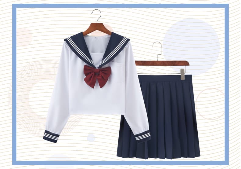 伝統風　清楚系セーラー服セット