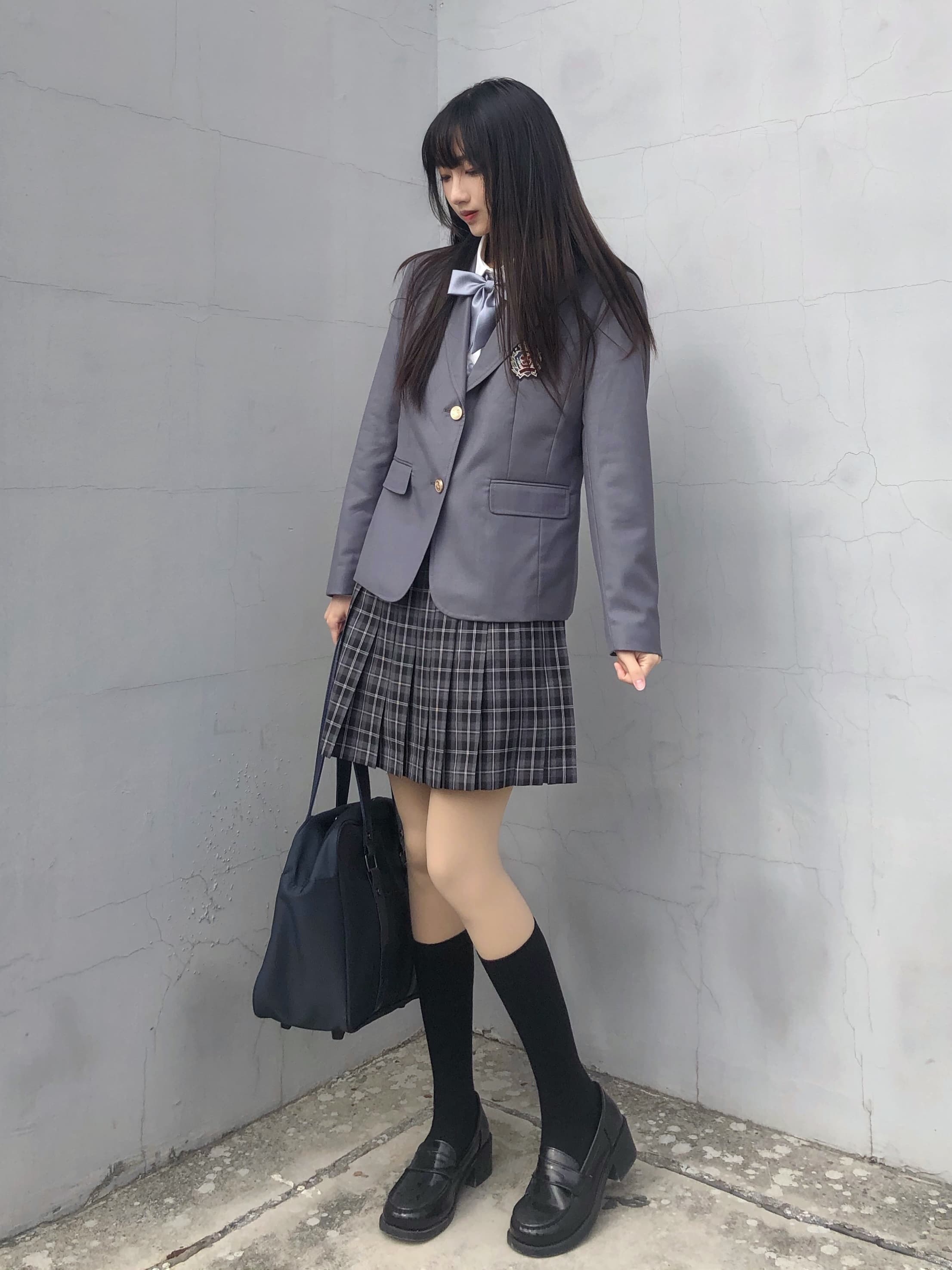 学園風エンブレム付きブレザー
