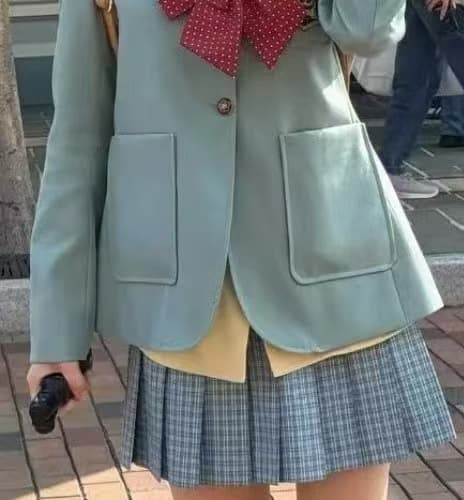 ブルージャケット赤リボン　制服ブレザー