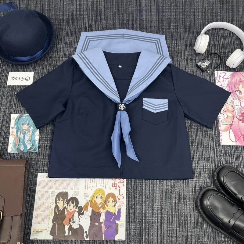 制服コスプレ 伝統的な学園風セーラー服制服