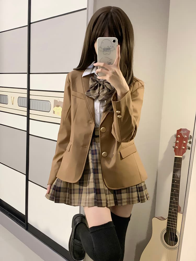 【定番】学園風　ゴールドボタン　ブレザー制服