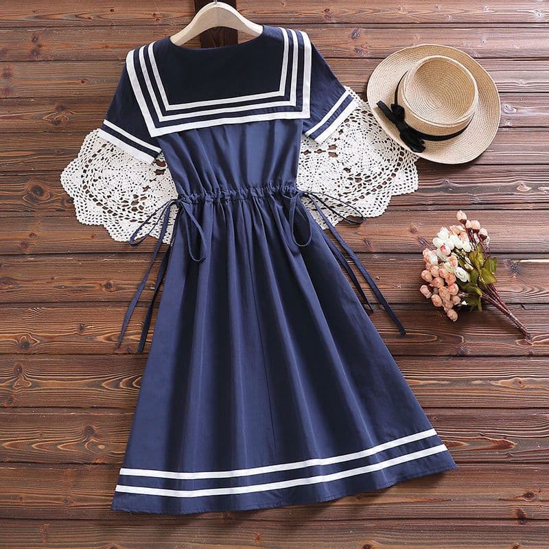 学生風セーラー服ワンピース