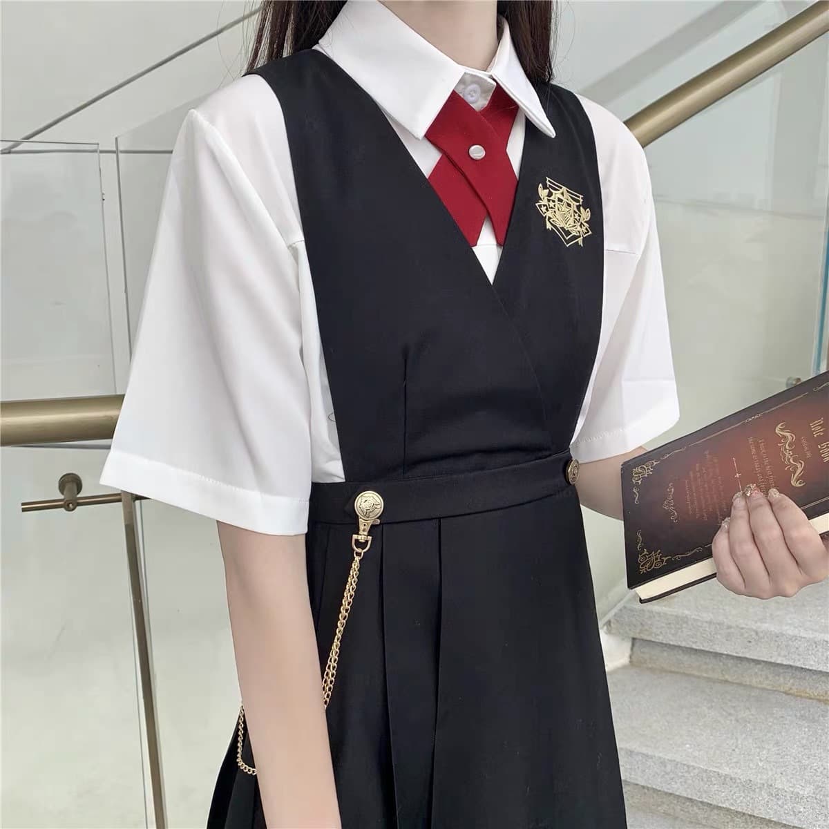 【王室風】お嬢様学園系　ショート丈ブレザー×ロングスカート　制服セット