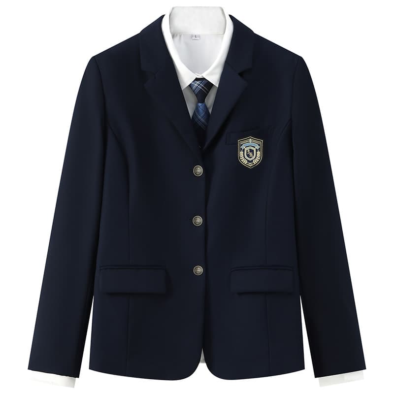 制服コスプレ 学園風ブレザー制服セット ストライプネクタイ付き