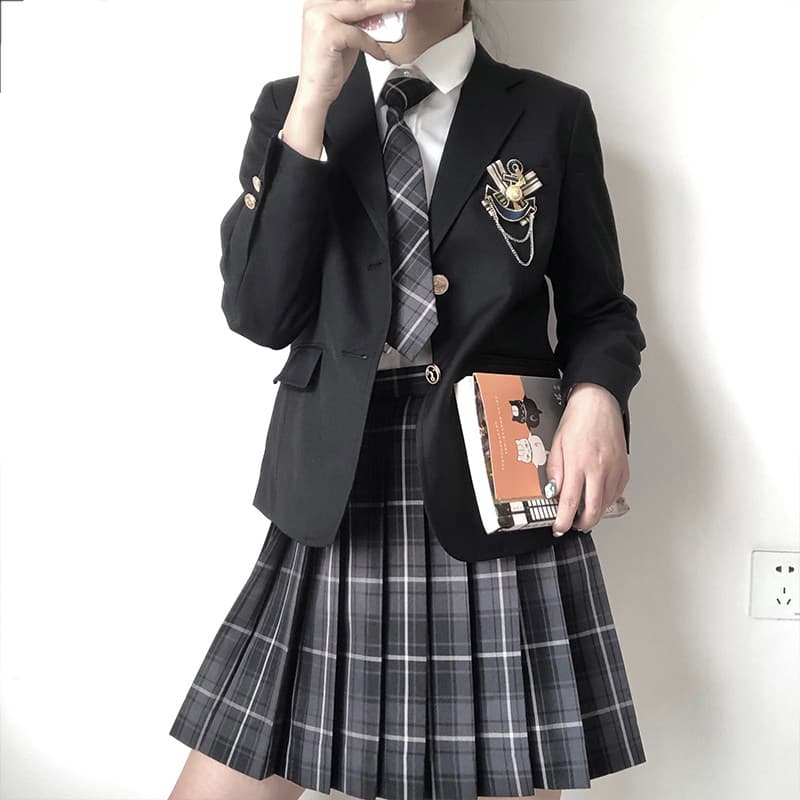 制服コスプレ 制服コスプレ 格式高校風チェックプリーツセット