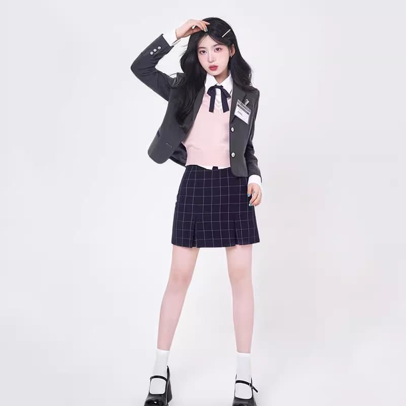 学生風　上品ブレザー制服上下セット