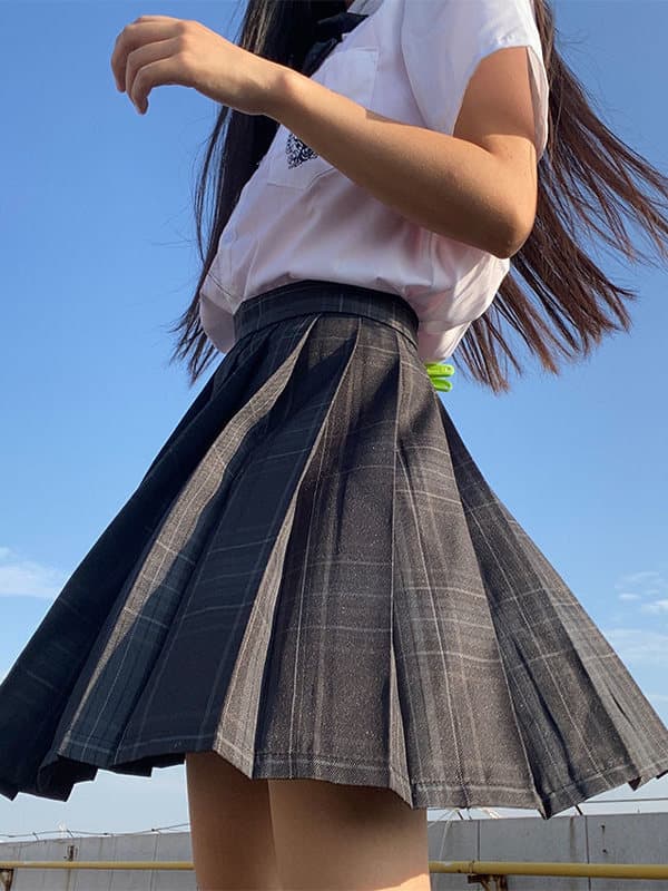 シャツ制服　優雅なリボンの学園セットアップ