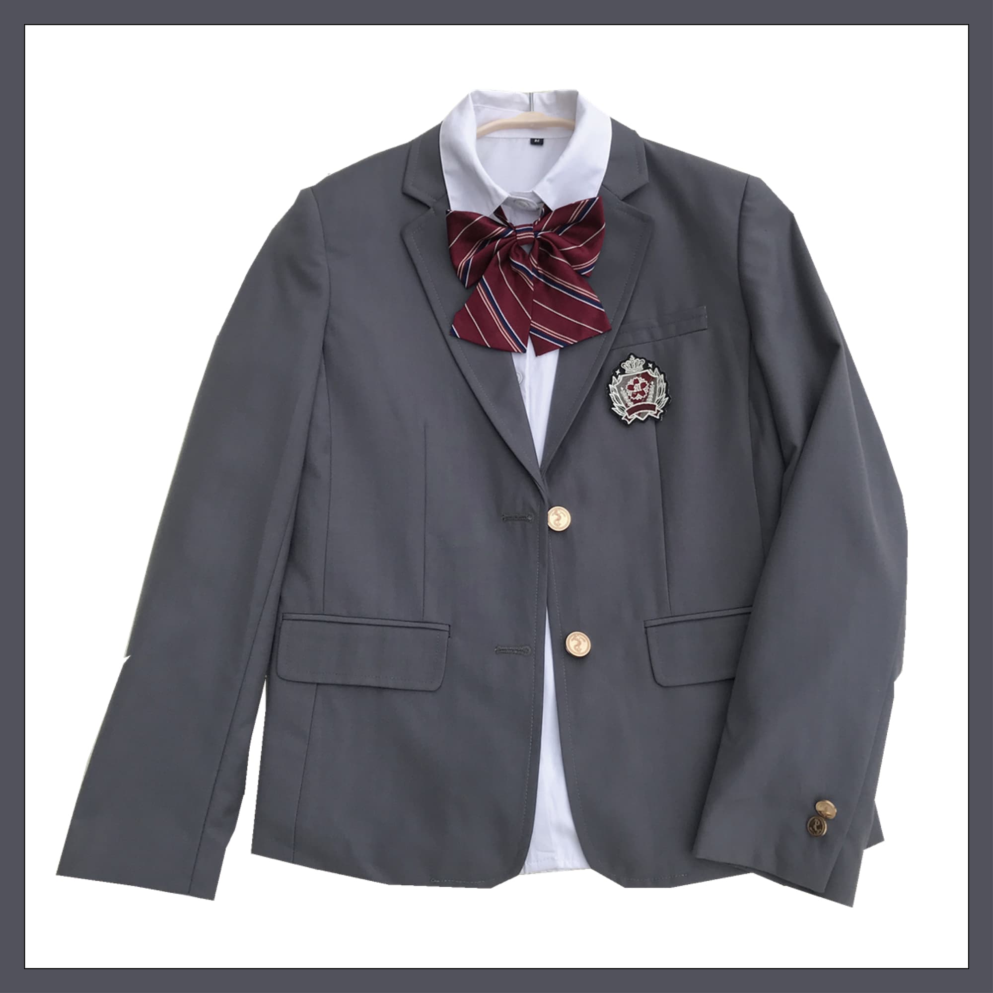 学園風エンブレム付きブレザー