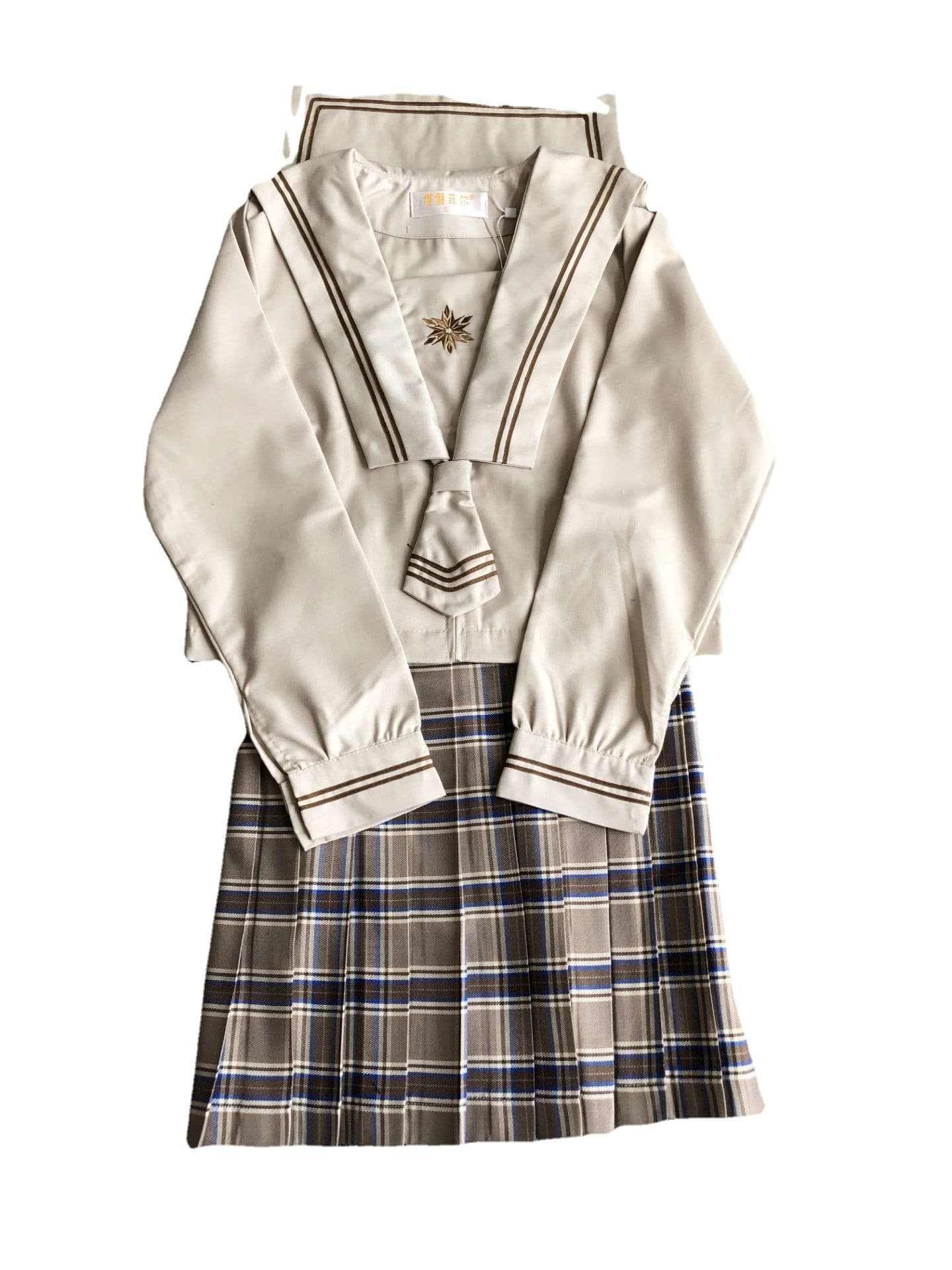 クラシック ブラウン 星型ワンポイントセーラー服