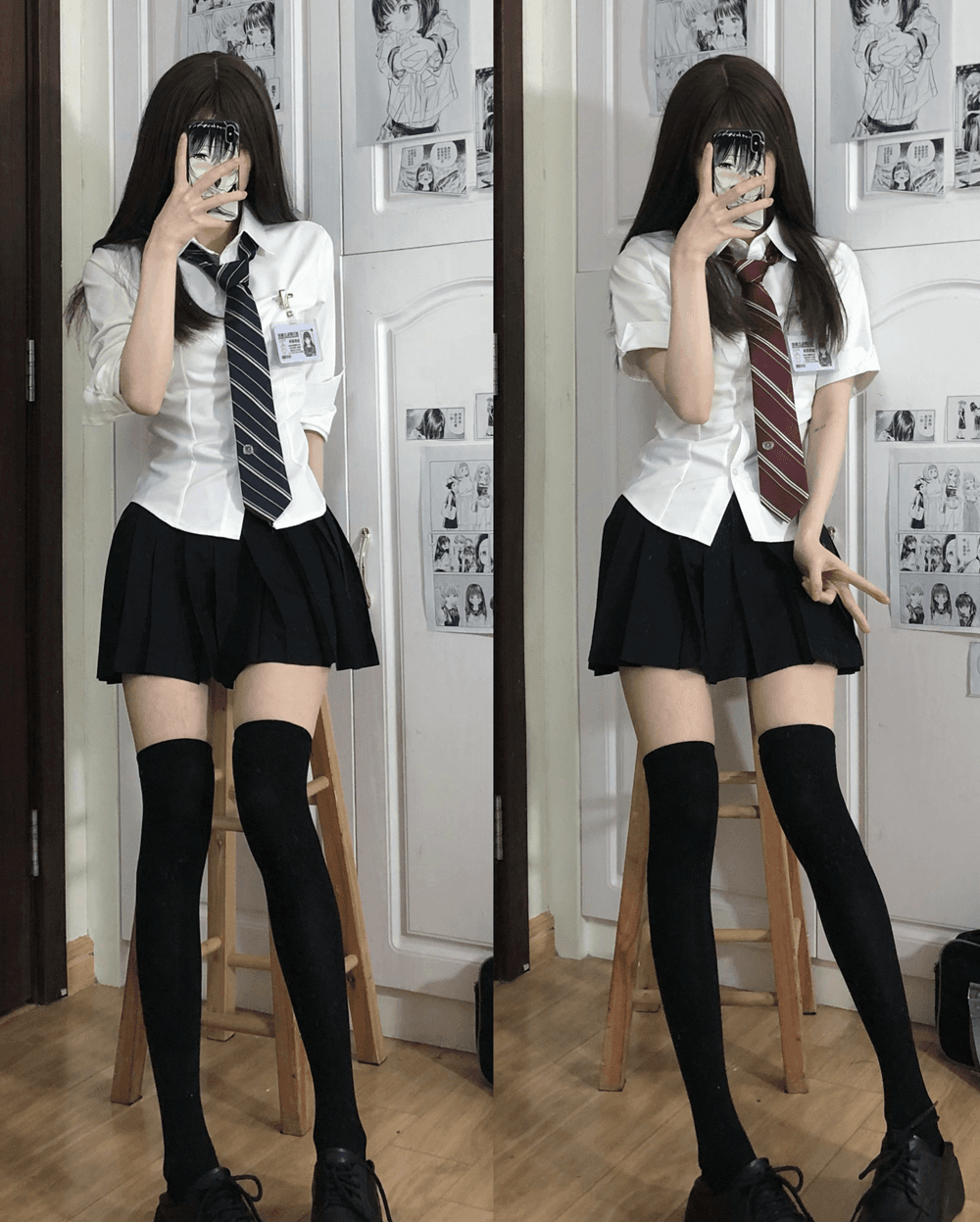 ネクタイスタイル 清楚系 学園風制服セット