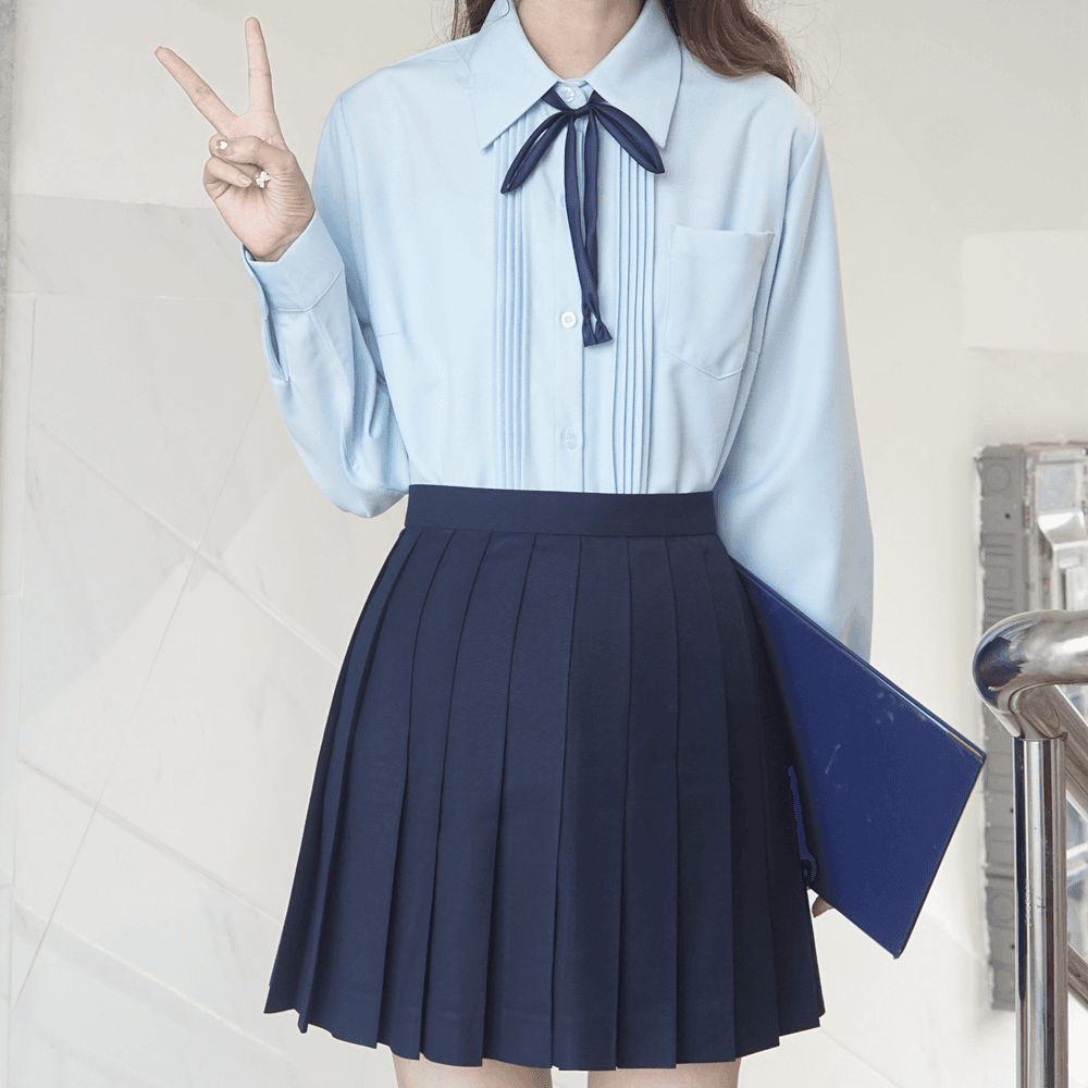清楚系 シックなリボンがかわいい制服セット