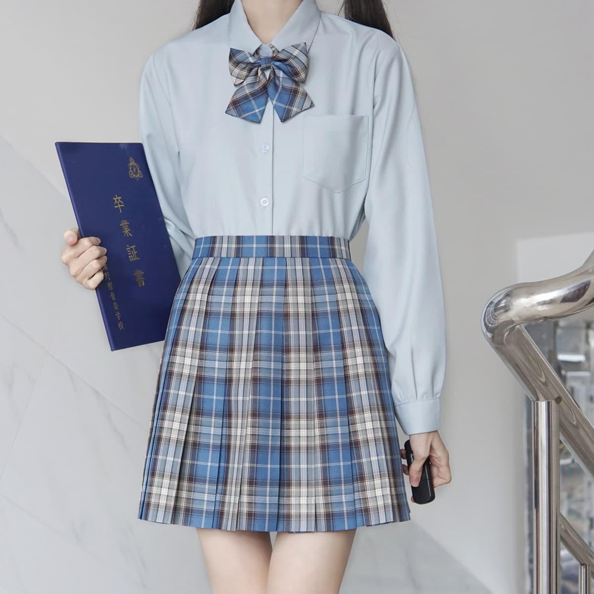 清楚学園風プリーツスカート制服セット