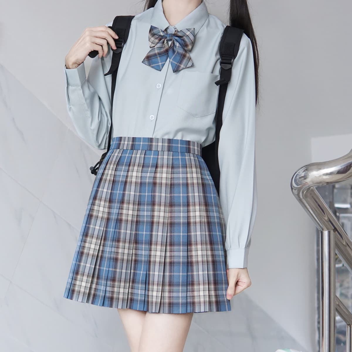 清楚学園風プリーツスカート制服セット