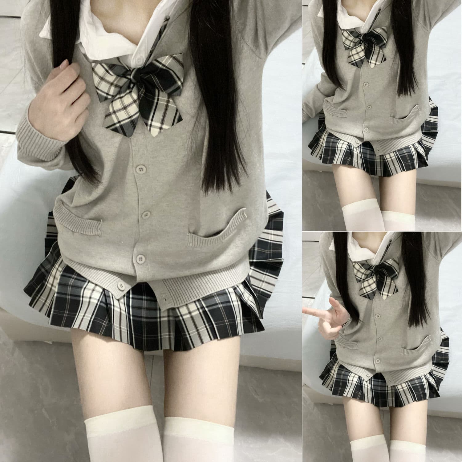 制服コスプレ 清楚系学園風カーディガンセット