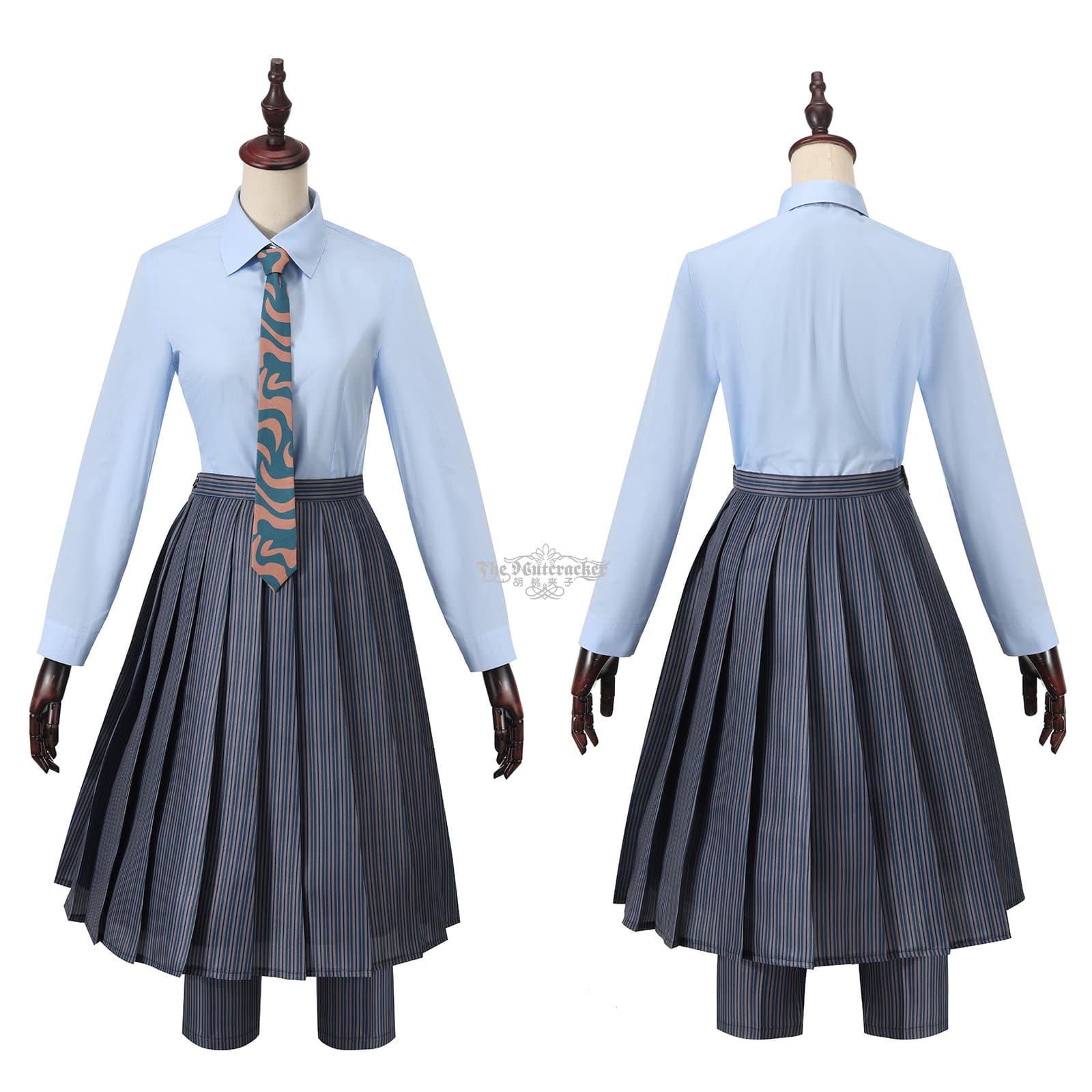 魔法学校風 制服コスプレセット ブルーグリーン