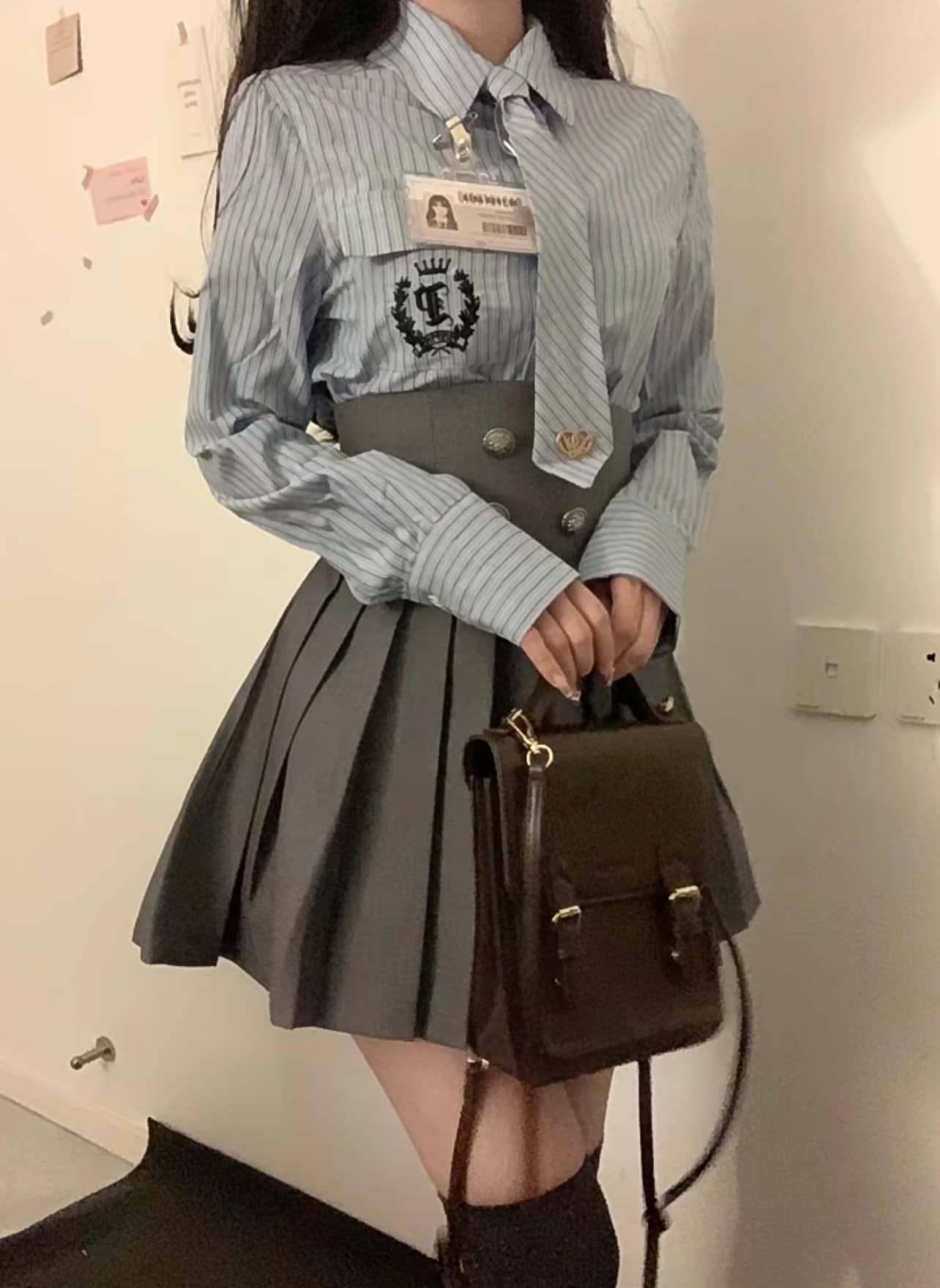 清楚系学園風プリーツスカート制服セット