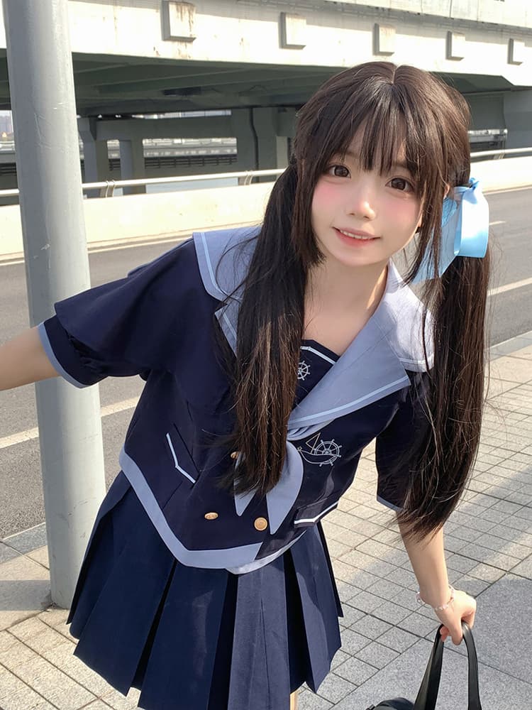 ブルー マリンセーラー制服セット