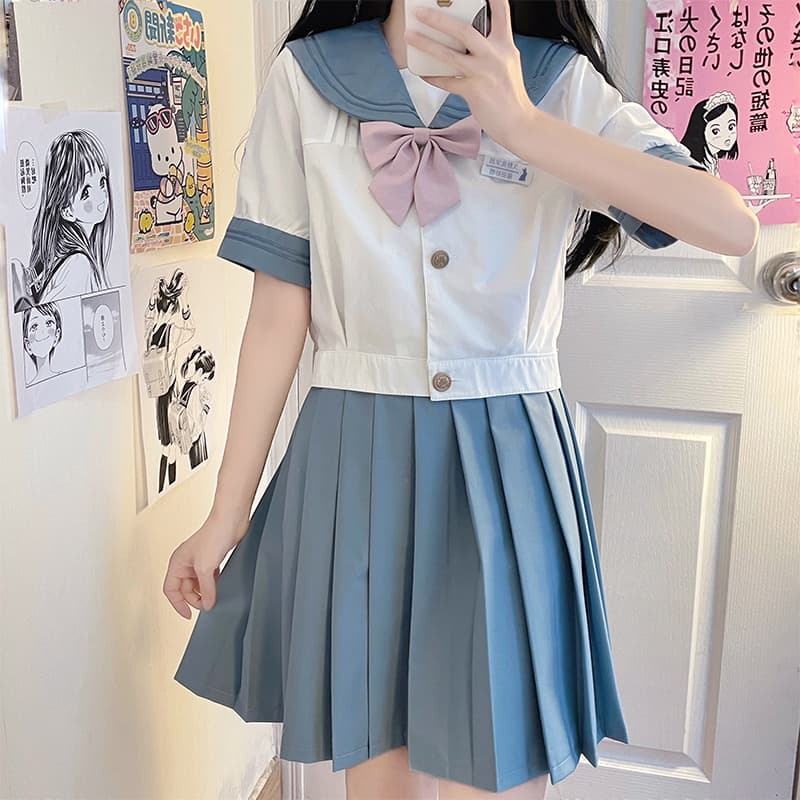 【清楚系】 リボン付き パステルセーラ服